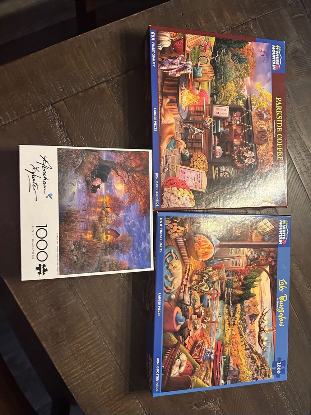 White Mountain and Buffalo 1000-Piece Puzzle sets